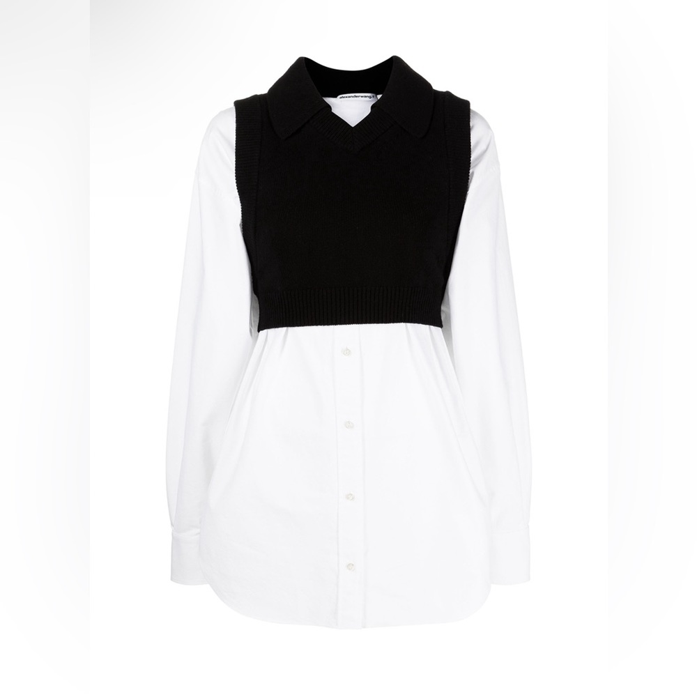 COPY - NWOT by Alexander Wang Oxford Bilayer with Cropped Vest size Small